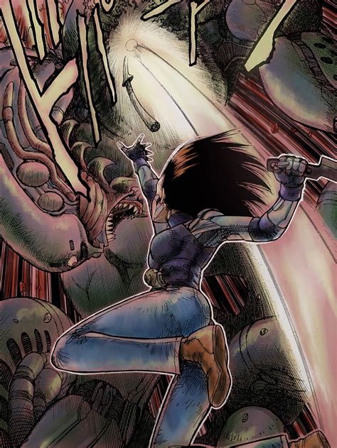 Coloured Alita Vs Zapan R Gunnm