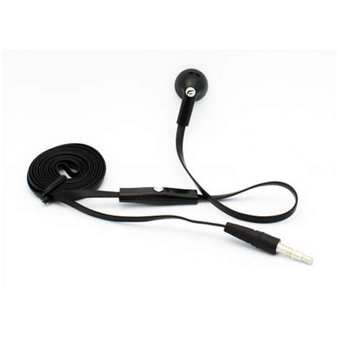 Flat Wired Headset MONO Handsfree Earphone Mic Single Earbud Headphone