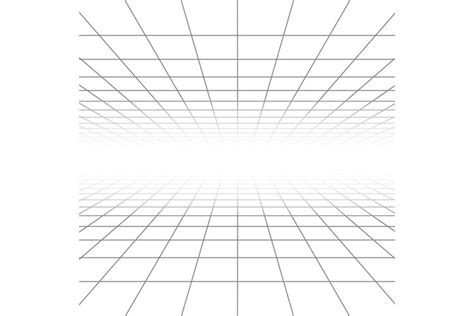 Ceiling And Floor Perspective Grid Vector Lines Architectur