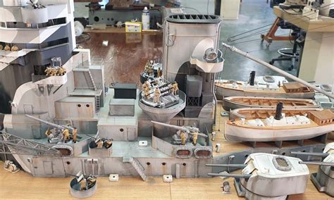 HMS Rodney Model Ship Superstructure acac uns | The Model Shipyard