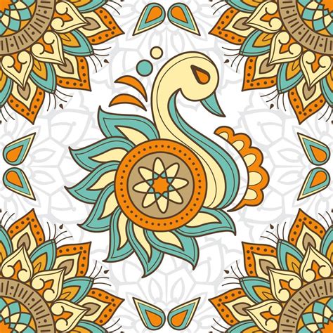 Rangoli Seamless Pattern 11947564 Vector Art at Vecteezy