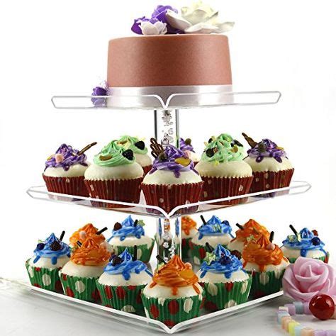 3 Tiers Large Acrylic Cupcake Stands Serving Tray With B With