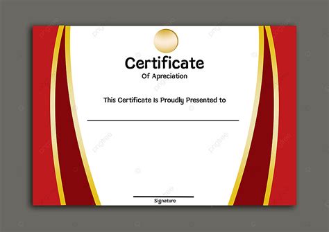 Red Certificate Template Download On Pngtree