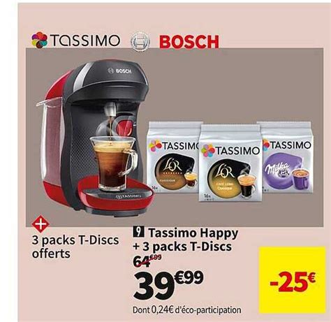 Promo Tassimo Happy 3 Packs T Discs Bosch Chez Conforama Icataloguefr