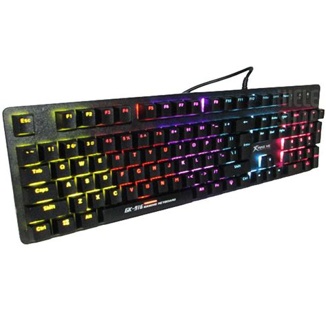 Teclado Mec Nico Gamer Rgb Gk Rainbow Switch Blue Xtrike Me