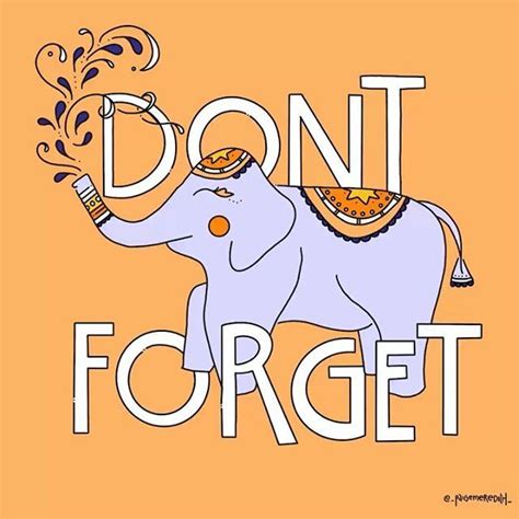 Don T Forget Elephant Clipart Pictures