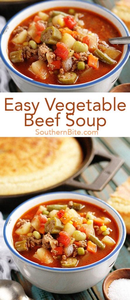 Quick And Easy Vegetable Beef Soup Southern Bite