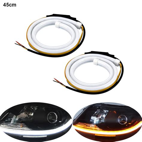 Cm Led Drl Flashing Flowing Daytime Running Lights For Vw Golf Passat