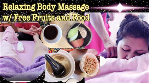 Relaxing Body Massage Using Warm Towel And Soaking Warm Water With Salt