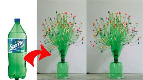 DIY Flower Vase Using With Plastic Bottle Craft Ideas SK