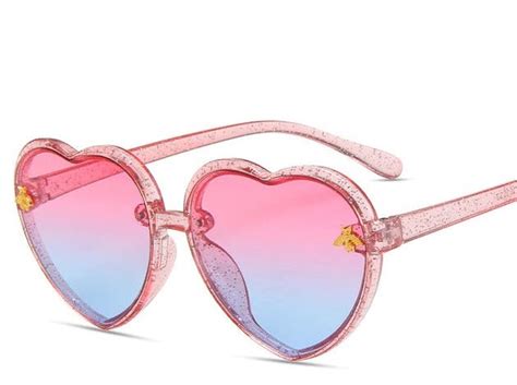 Heart Sunglasses Pink Glitter Cheeky Plum