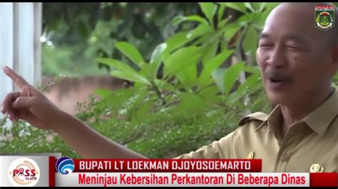 Bupati Lt Loekman Djoyosoemarto Meninjau Kebersihan Lingkungan Di