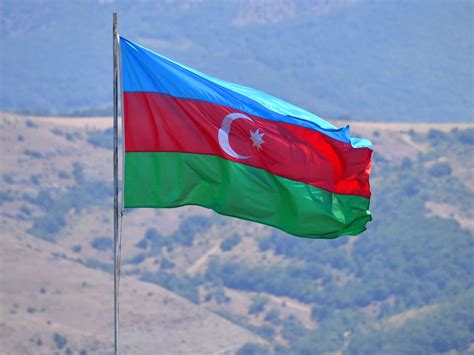 The State Flag Of Azerbaijan Was Raised In The City Of Lachin