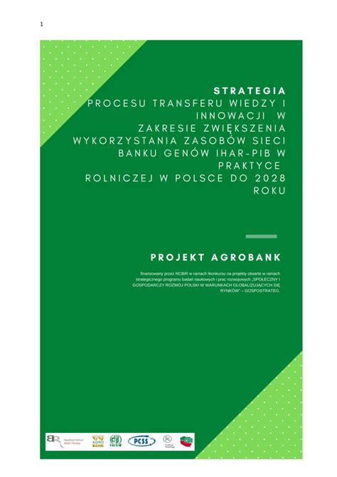 Pdf Strategia Procesu Transferu Wiedzy I Innowacji W Zakresie