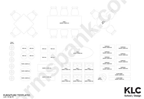 Printable 1 4 Scale Furniture Template Pdf