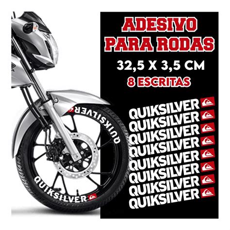 Adesivo Quiksilver 8 Unidades Roda Aro Moto Bike Decoração Shopee Brasil