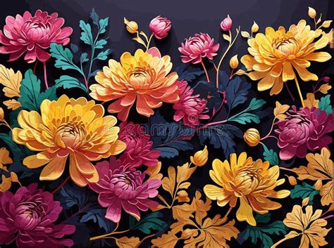 Cris Ntemo Cor De Rosa E Flores Amarelas Arte Vetorial Ilustra O Do