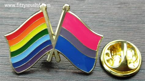 Rainbow And Bisexual Flag Friendship Pin Badge Pride Lgbt Brooch Gay