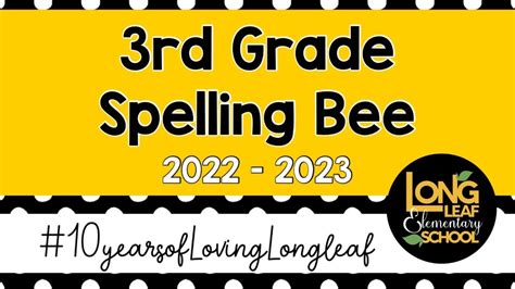 3rd Grade Spelling Bee Longleaf Elementary School Youtube