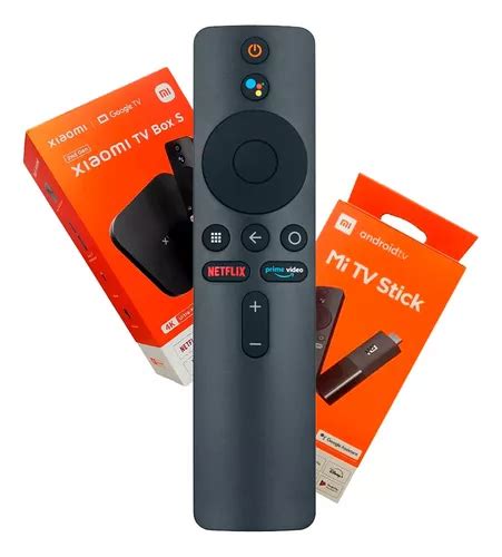 Controle Remoto Para Xiaomi Mi Box Stick Tv Comando De Voz Cor Preto