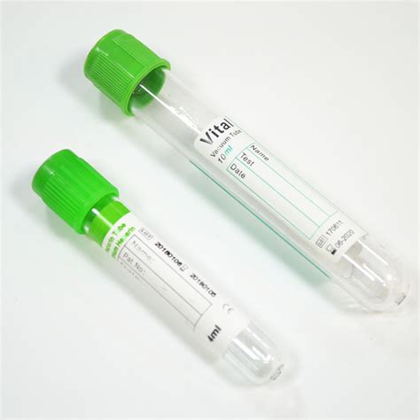 Ce And Fda Certificated Pet Glass Sterile Disposable Heparin Vacuum