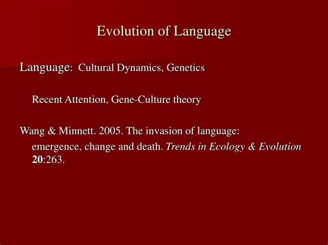 PPT - Evolution of Language PowerPoint Presentation - ID:156397