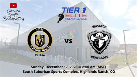 Vjgk 13uaaa Vs Wasatch Renegades Tier 1 Elite Hockey League Showcase