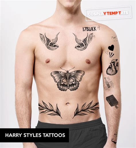 Harry Styles Chest Temporary Tattoo Temp Tat Large Big Etsy