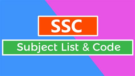 Hsc Subject List Subject Code Science Commerce And Arts