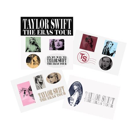 Taylor Swift The Eras Tour Stickers Are Arranged In Different Shapes