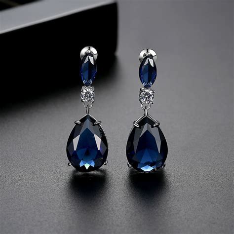 Damen Ohrringe Ohrhänger Zirkonia AAA Ohrschmuck Ladies Earrings