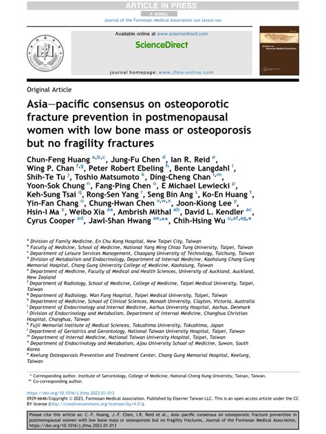 PDF Asiapacific Consensus On Osteoporotic Fracture Prevention In