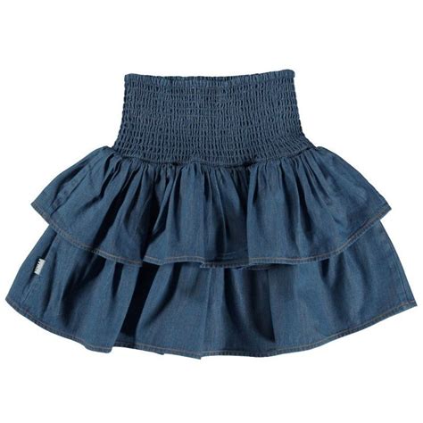 molo bonita skirt washed chambray Röcke knielang A linien rock Zalando