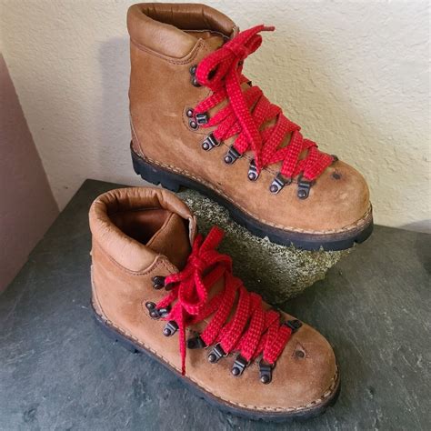 Tan Hiking Boots Red Laces Factory Sale