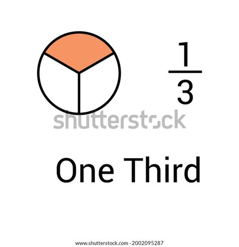 One Third Fraction Shape Math Stock Vector (Royalty Free) 2002095287 ...