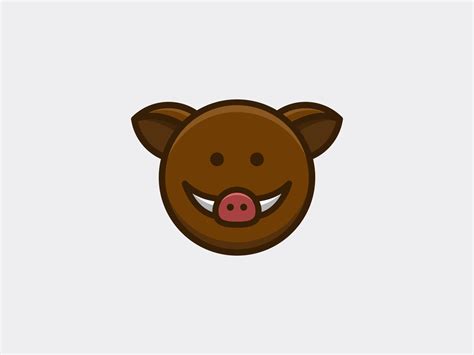 cute boar cartoon design by Msbakr Design on Dribbble