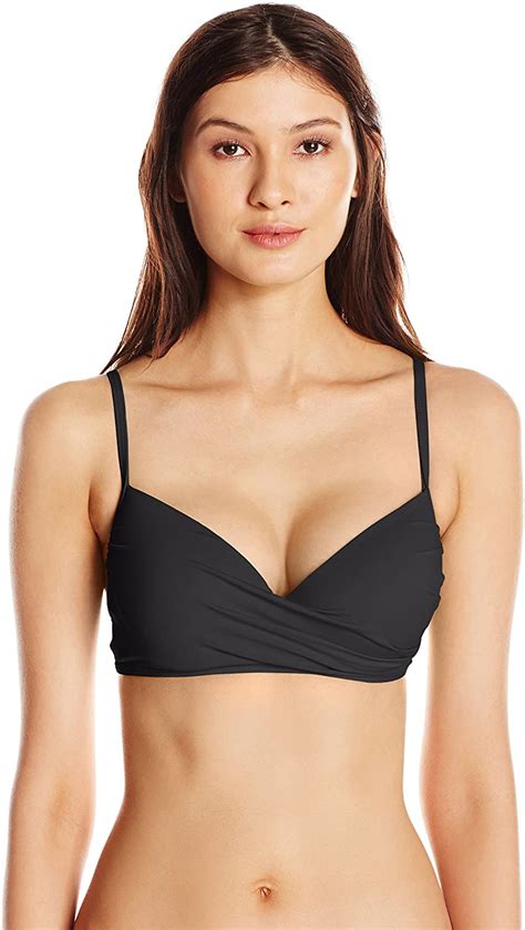 Skye Women S Liz Molded Cup Underwire Bikini Top Swimsuit Black Size