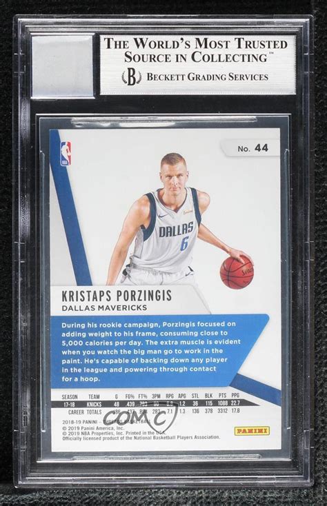 2018 19 Panini Threads Dazzle 44 Kristaps Porzingis For Sale Online