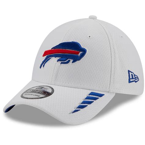 Men's New Era White Buffalo Bills Rush 39THIRTY - Flex Hat