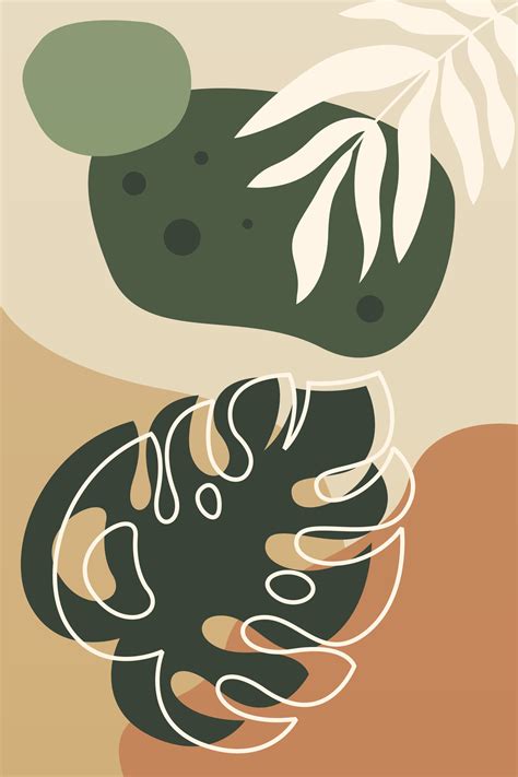 Monstera leaf wall art decoration poster 25860970 Vector Art at Vecteezy