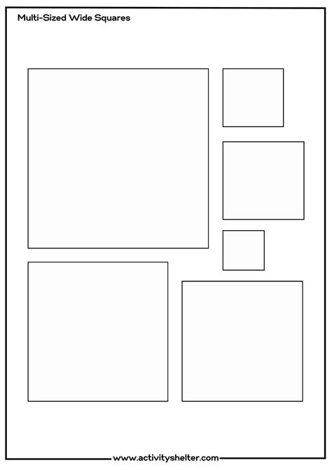 Square Template Printable | Activity Shelter