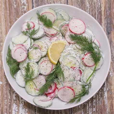 Creamy Cucumber And Radish Salad