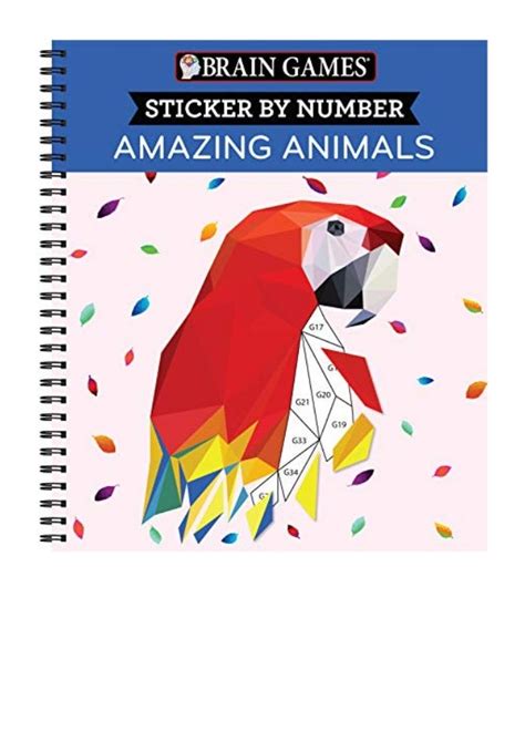 2019 Brain Games Sticker By Number Pdf Amazing Animals By Publ