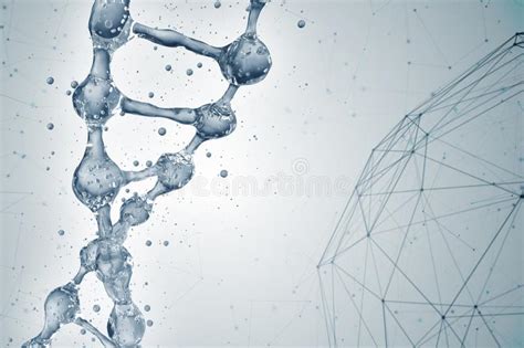 Ejemplo D Del Modelo De La Mol Cula De La Dna Del Agua Stock De