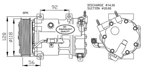 Compresor Aire Acondicionado CITROEN C3 C4 Picasso Berlingo PEUGEOT 206