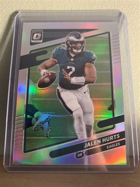 Donruss Optic Jalen Hurts Holo Card Philadelphia Eagles Ebay