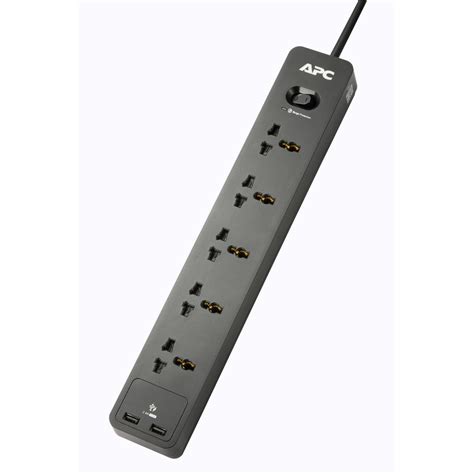 APC SurgeArrest Essential Surge Protector PME5U2B MS BS1363 Plug