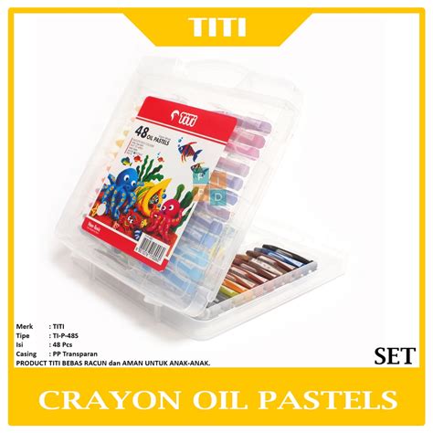 Jual TITI Crayon Oil Pastel 48 Color TI P 48S 48 Warna Pastel Set