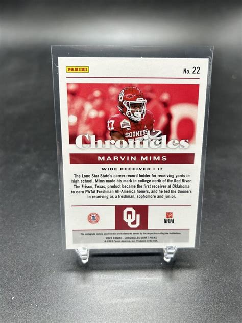 Marvin Mims Rookie Panini Chronicles Draft Chronicles Base