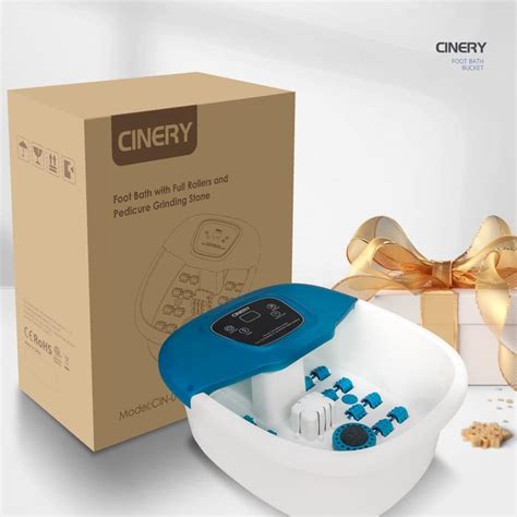 Cinery Foot Spa Bath Massager With Heat Bubbles Vibration And Pedicure